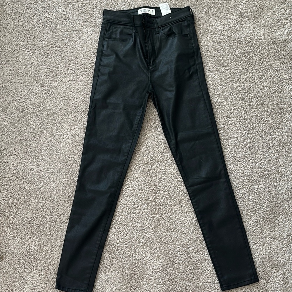 Abercrombie Leather Skinny Jeans